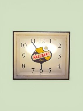 Beer Vintage Wall Clock - Yellow and Red Accent